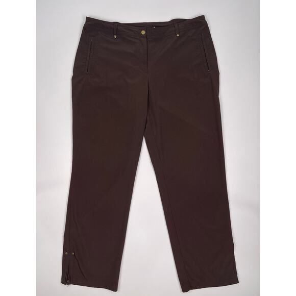 Chico’s Zenergy Stretch Ankle Pants Size 2R Sleek Espresso Activewear - Picture 1 of 7